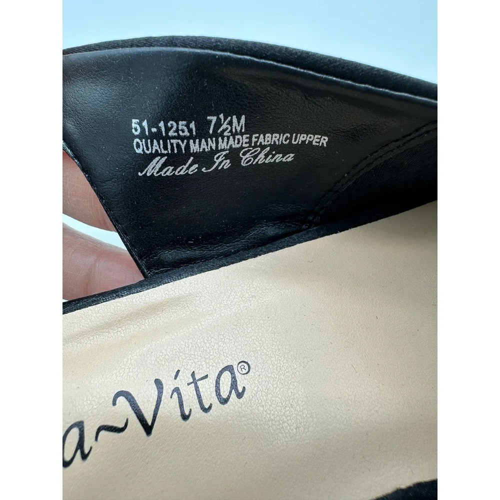 Bella Vita Kimora‎ Wedge Sandals Women Size 7.5 M, Black NWOT